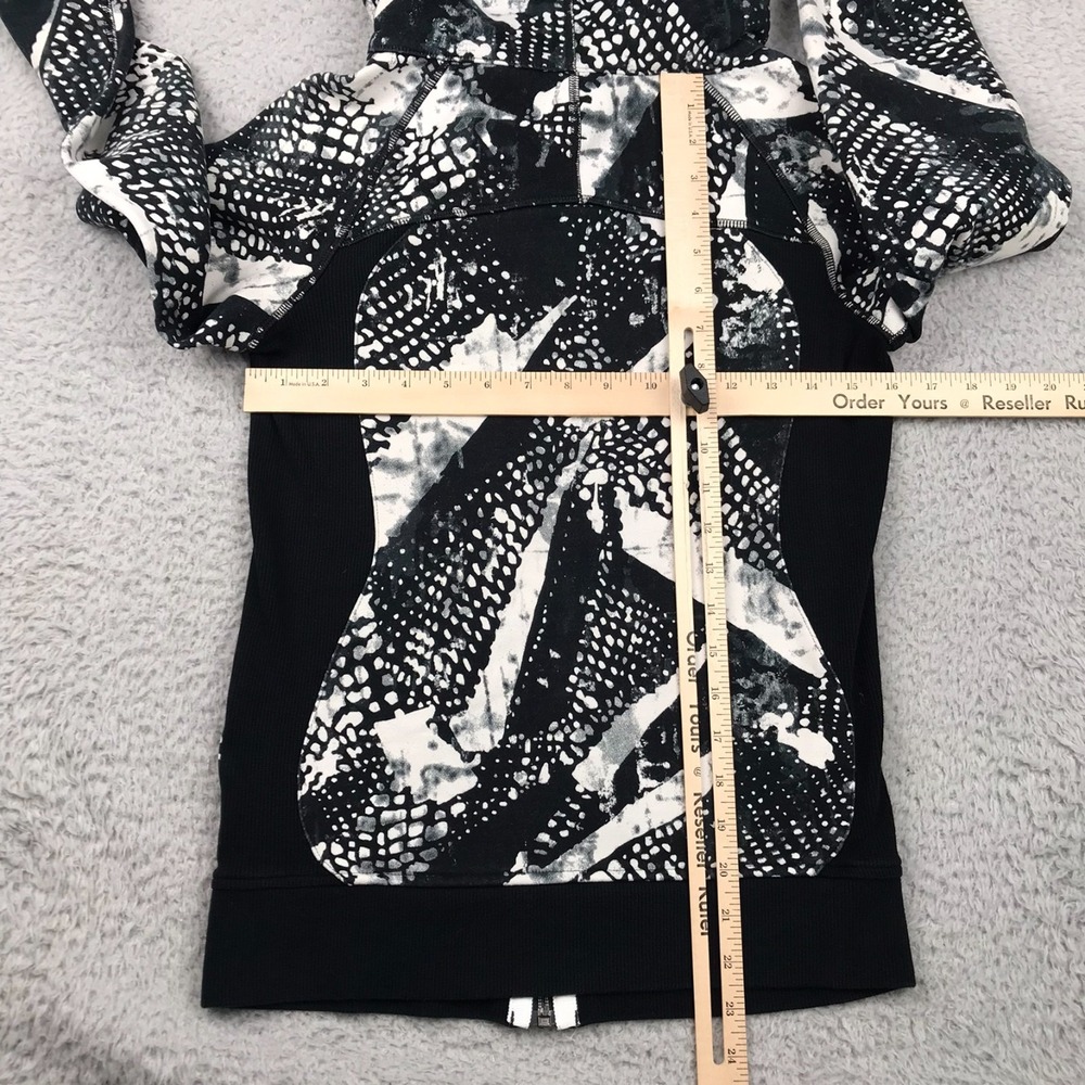 Lululemon Scuba Hoodie III Womens 4 Static Mist B/W Full Zip Sweater Jacket - Picture 7 of 10